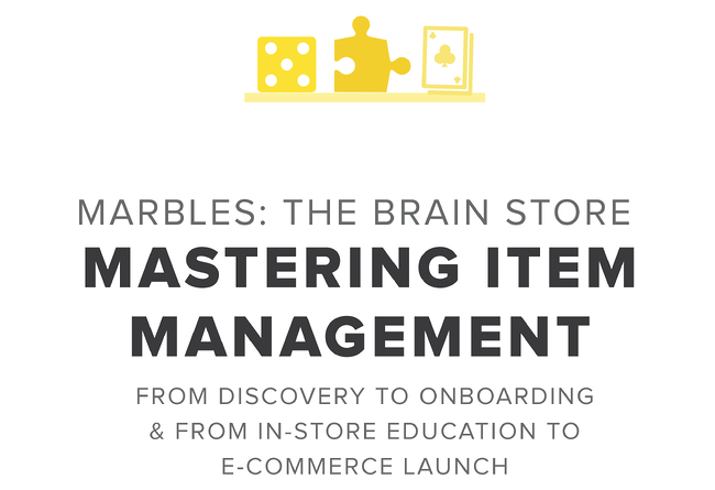 How Marbles: The Brain Store Mastered Item Onboarding (Case Study)