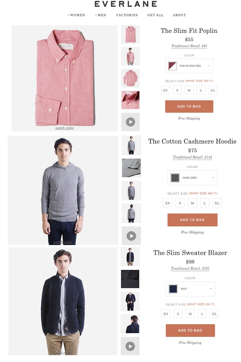 Everlane's images are consistently awesome