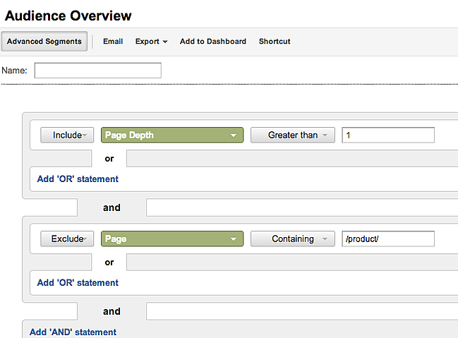 Using advanced segments to measure your site's searchability