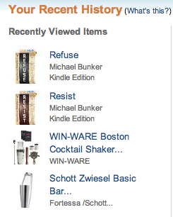 Amazon's your recent history feature