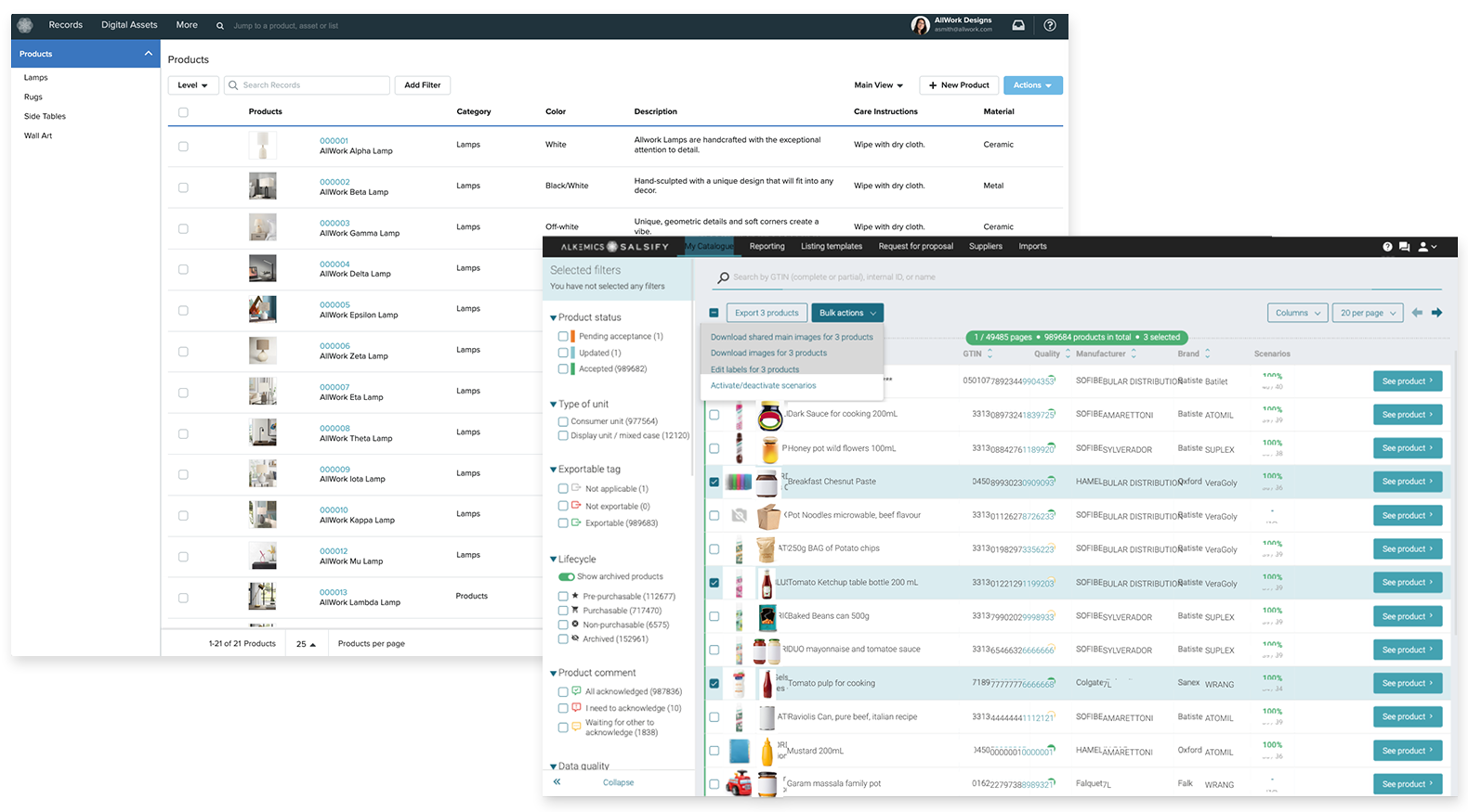 Salsify Product Catalogs