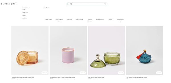 oliver bonas internal search capabilities website merchandising what is site merchandising