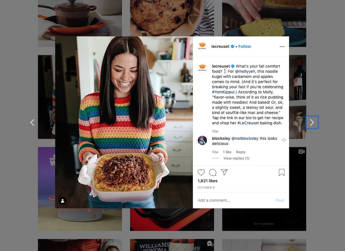 Le Creuset Instagram Page Salsify Home and Garden Brands