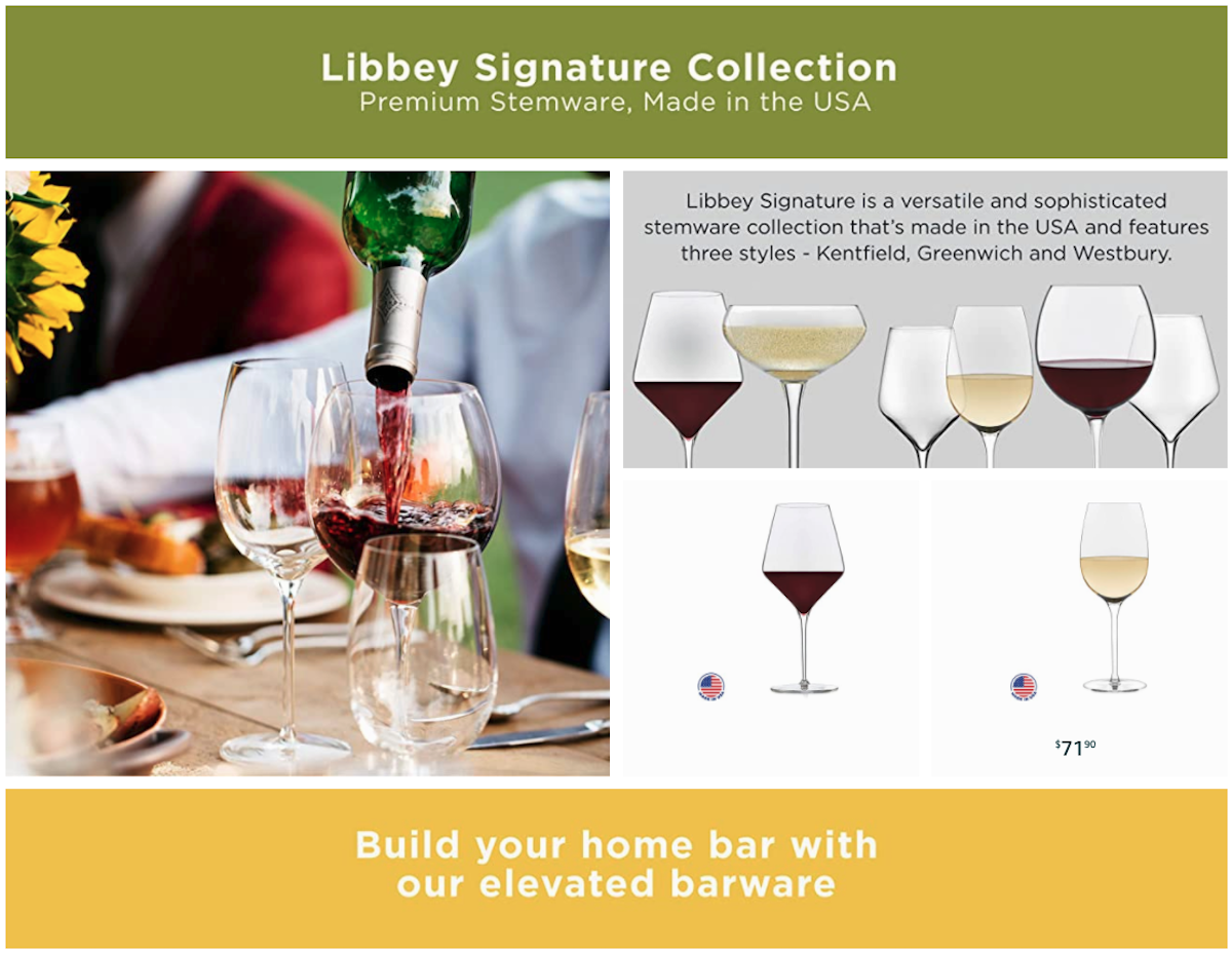 Libbey Screenshot Amazon Landing Page