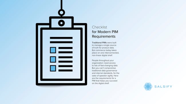 Checklist for Modern PIM Requirements