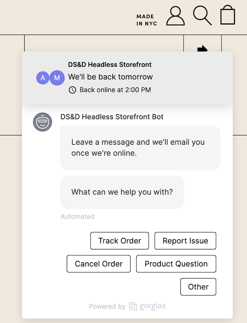 Perfume brand DS & Durga customer support chat bot ecommerce competitive analysis