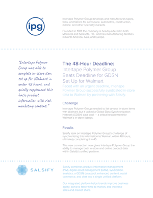 Salsify Intertape Polymer Group Case Study