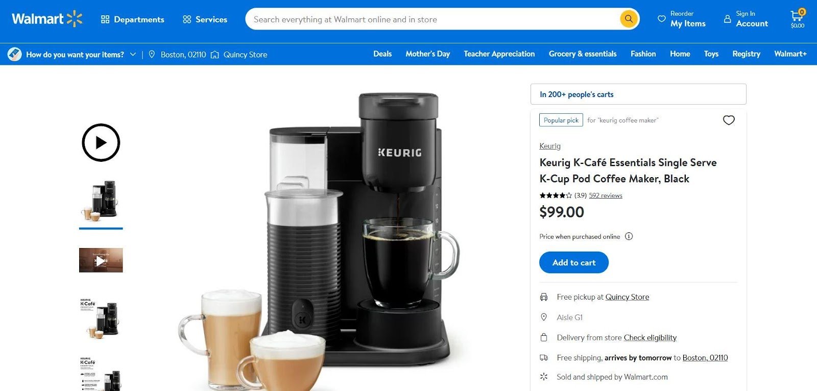 Walmart Product Page Keurig Coffee Machine Interactive Walkthrough Product Page Guide Salsify Salsify Product Pages Product Detail Page Examples