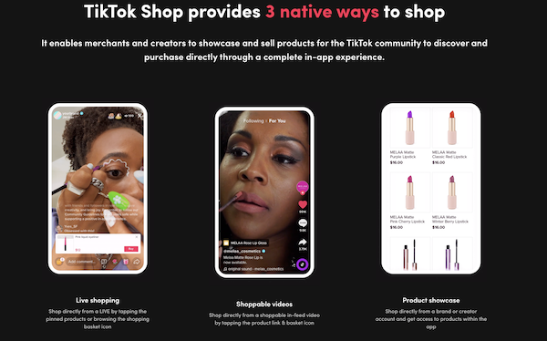 TikTok shop native ways to buy
