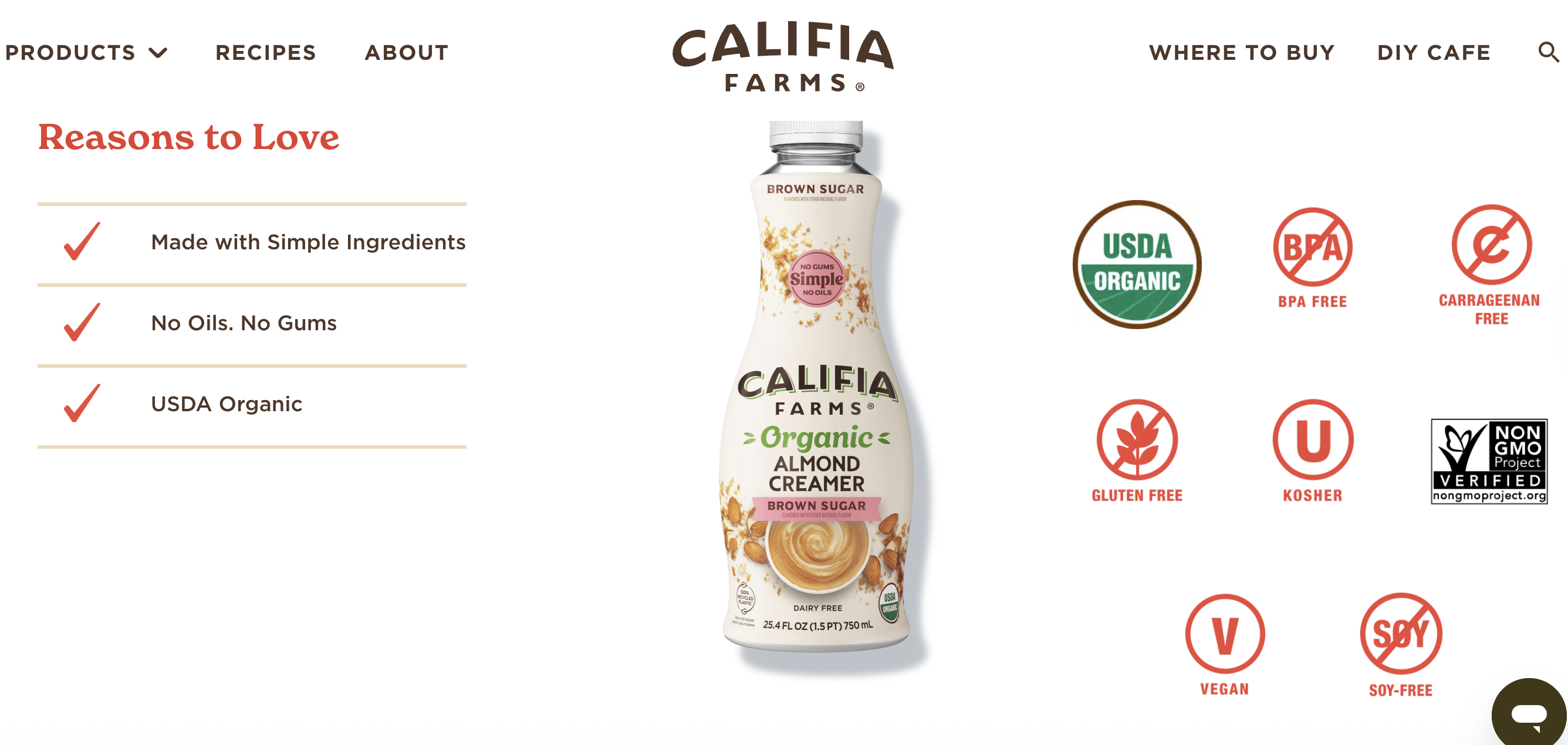 califia farms creamer product description writing examples