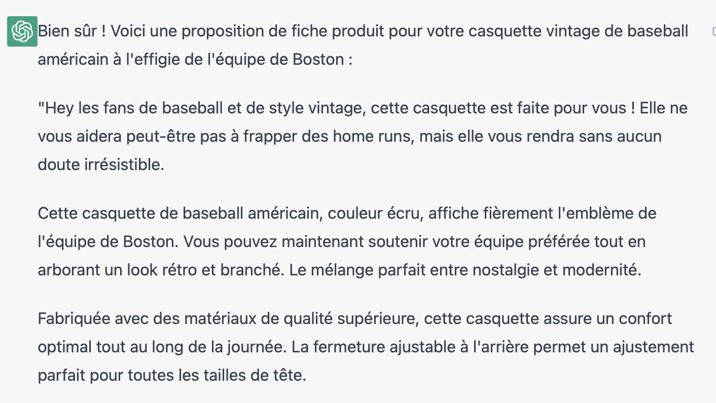 description chatgpt 4