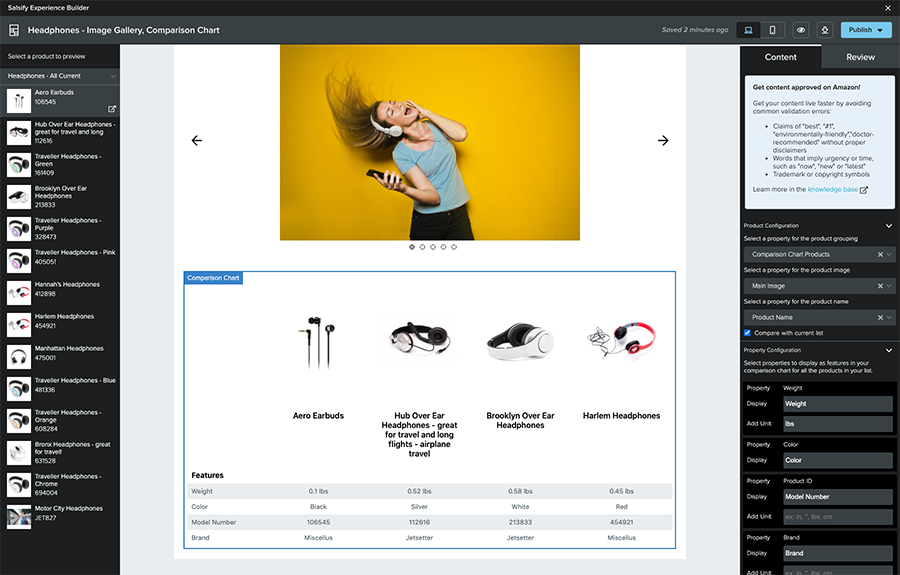 Salsify's Experience Builder for enhanced content
