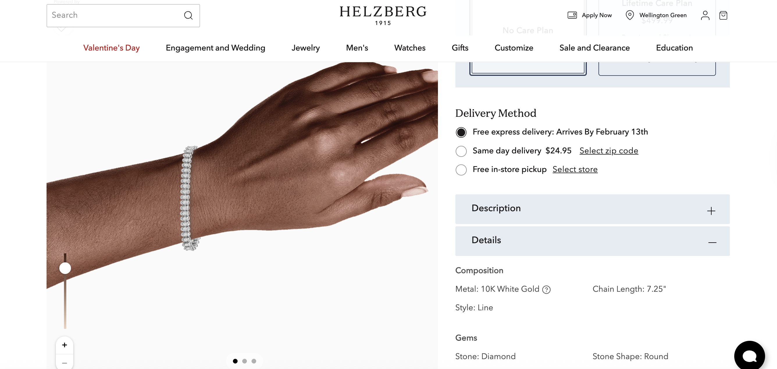 helzberg diamonds product page description writing examples