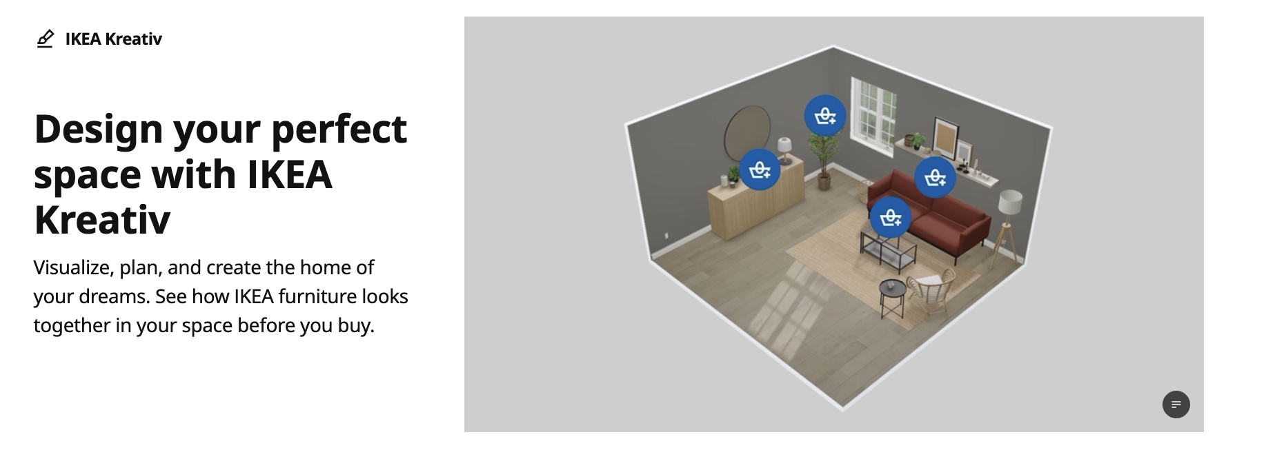 IKEA Kreativ AI shopping assistants and visualization tool for
