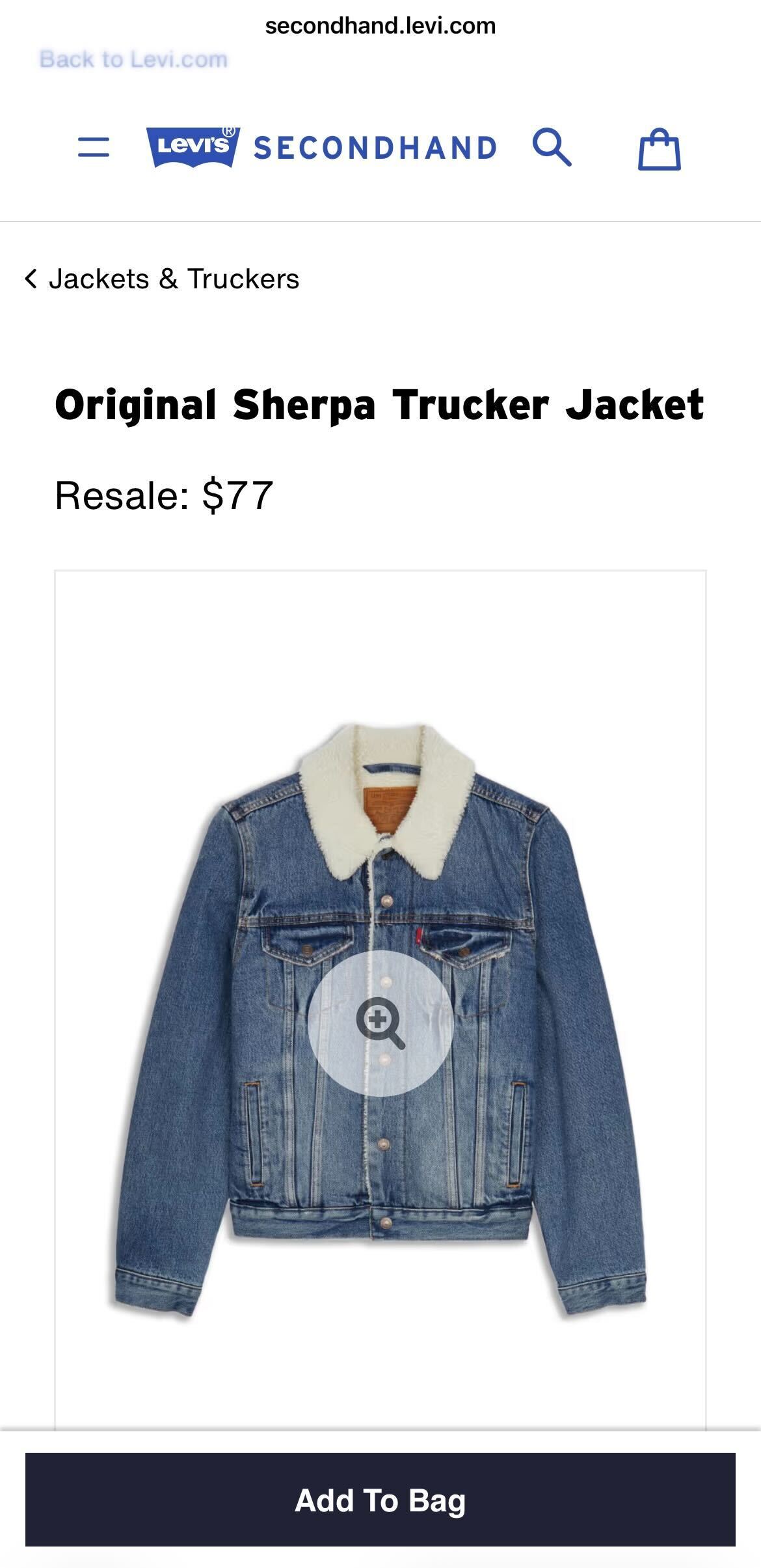 levis secondhand original sherpa jacket salsify fashion and apparel trends, consumer buying trends, consumer fashion trends, apparel ecommerce trends