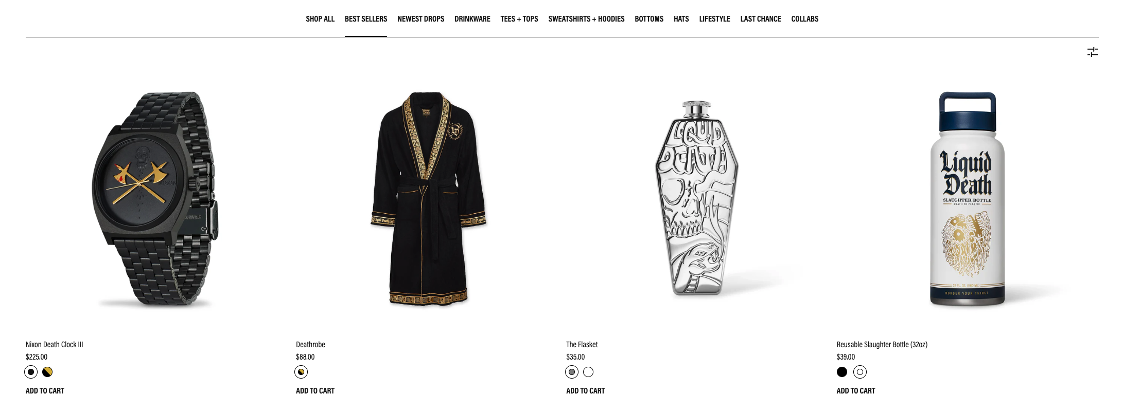 liquid death merch examples best d2c websites
