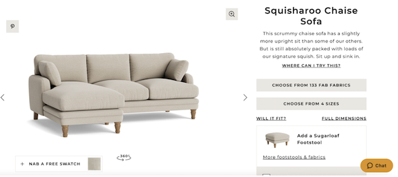 loaf sofa visual merchandising example website merchandising what is site merchandising