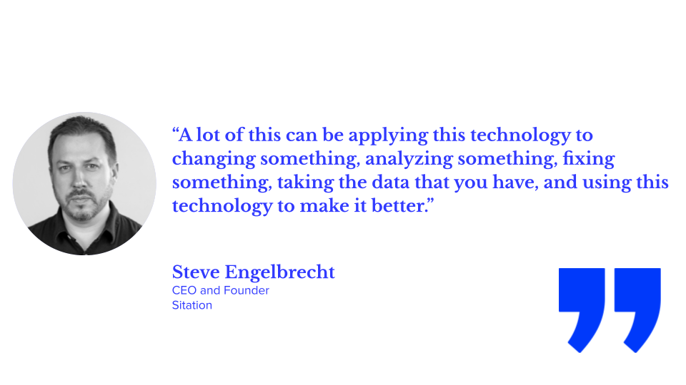steve engelbrecht sitation generative ai in ecommerce; “A lot of this can be applying this technology to changing something, analyzing something, fixing something, taking the data that you have, and using this technology to make it better.”