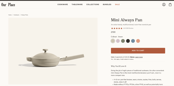 our place mini always pan product page 