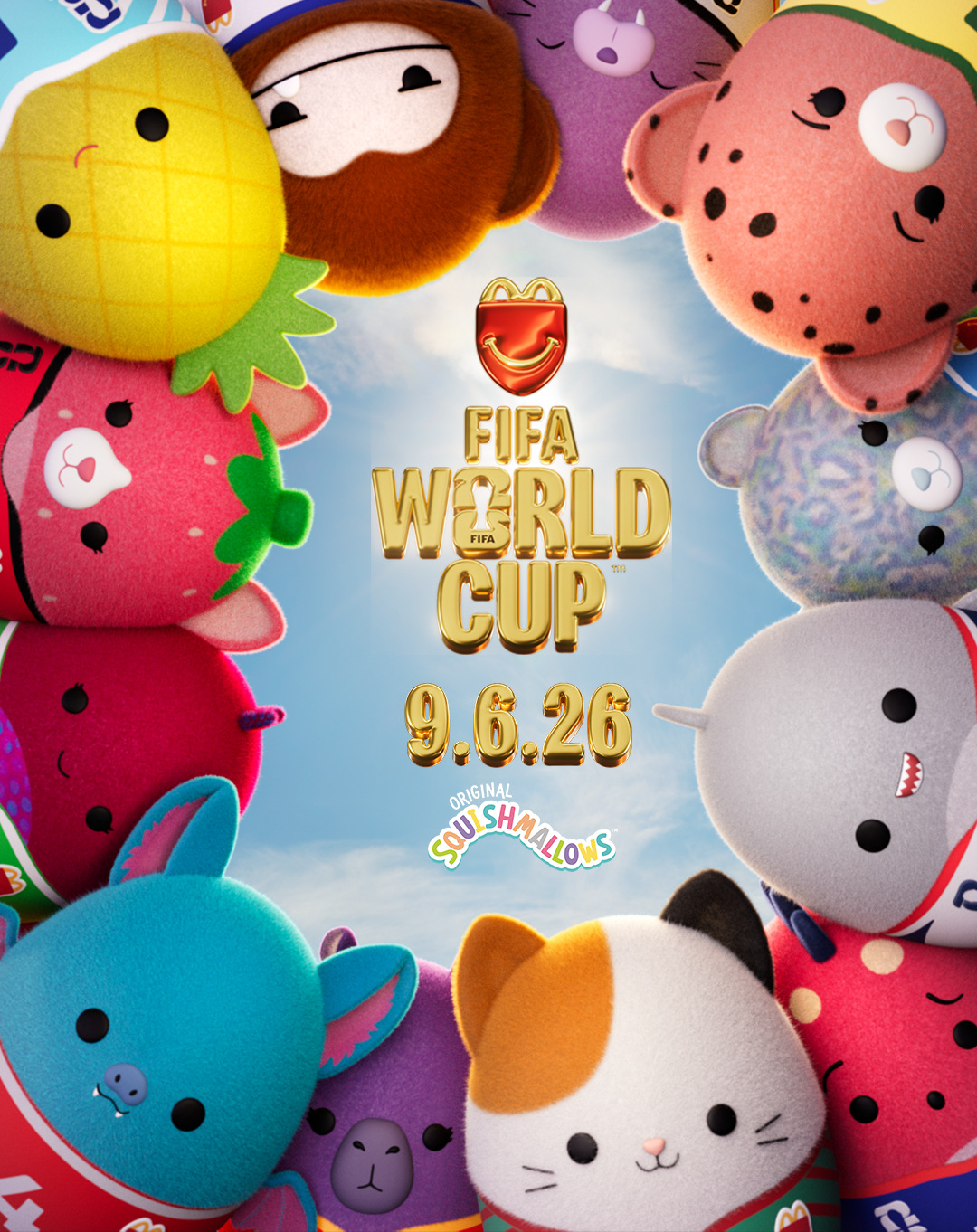 FIFA World Cup 26 Squishmallow exclusive product launches from McDonald’s, also showing product content syndication, omnichannel marketing, retailer compliance