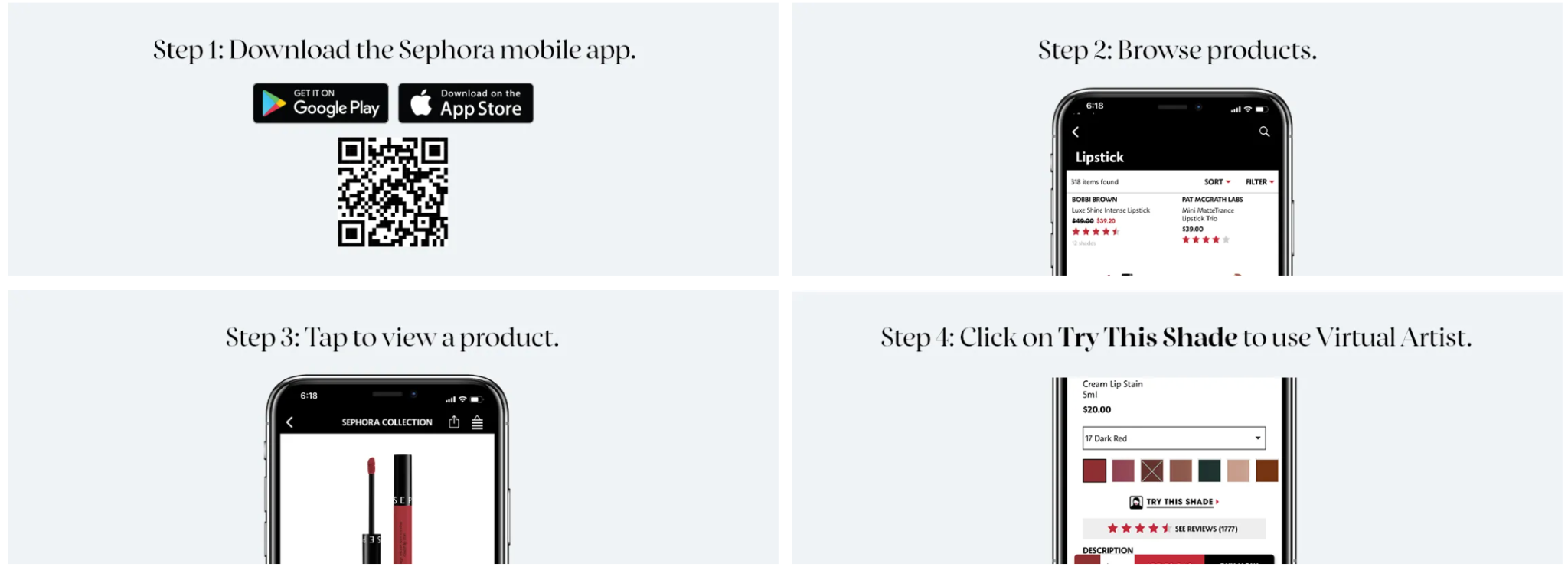 Sephora offers exceptional digital exepriences with its app