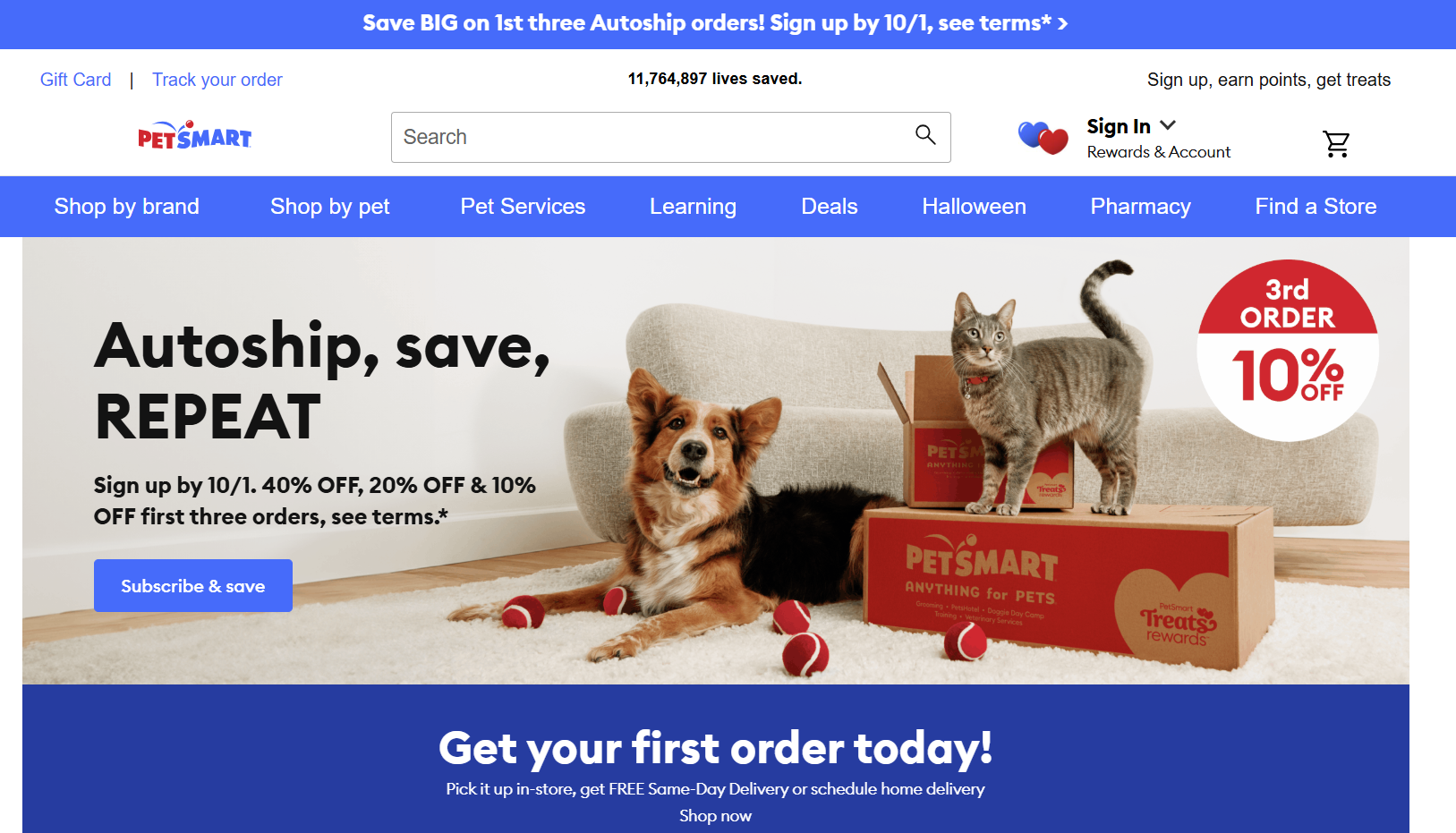 PetSmart fulfillment includes in-store, delivery, and autoshop options for customers for their petcare shopping journey.