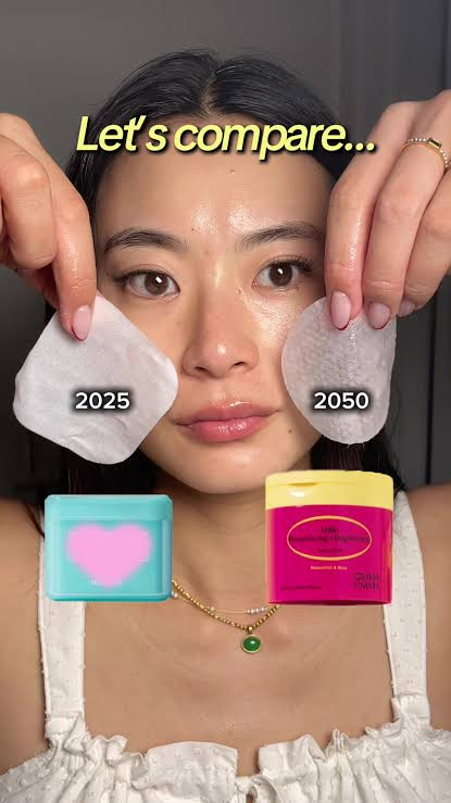 A product demo on the official Oliviaumma account of trying exfoliating toner pads and skincare illustrating impacts of viral products and TikTok trends, the digital shelf, Product Experience Management (PXM), Product Content Syndication, Social Commerce