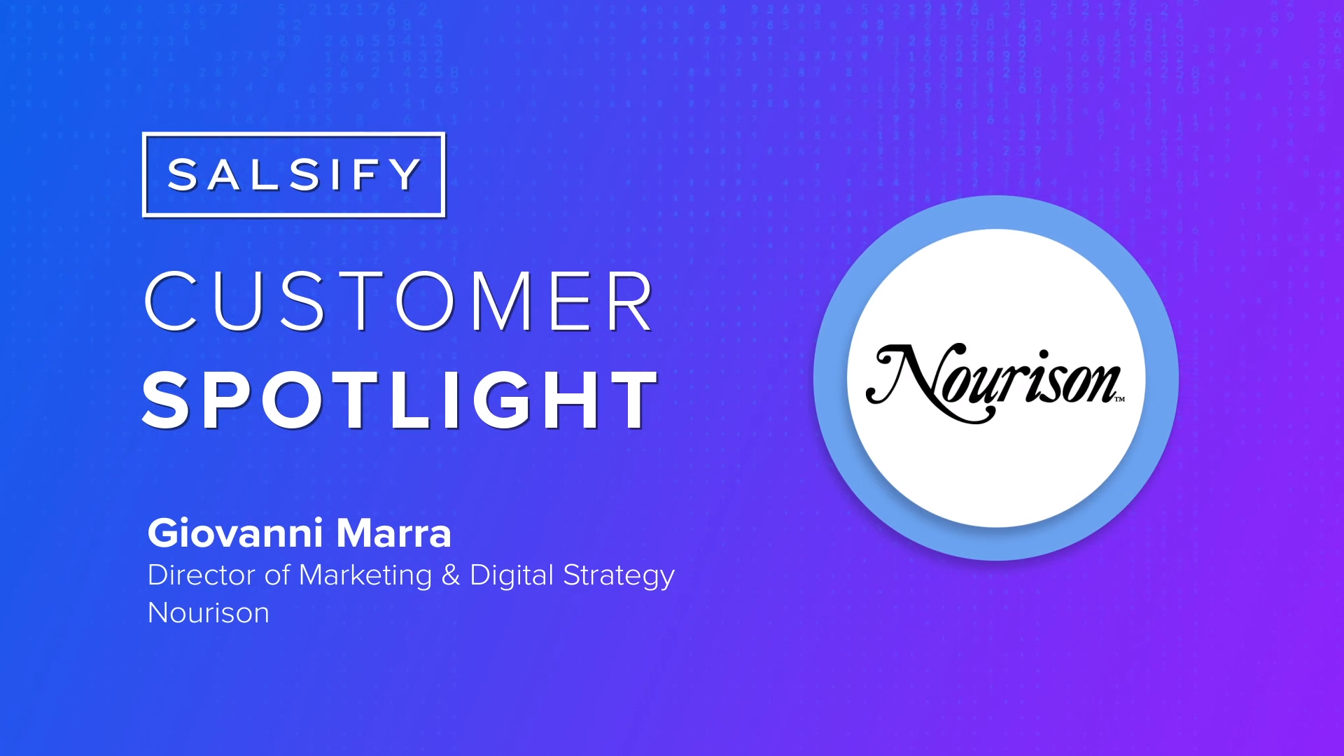 Giovanni Marra Nourison - Salsify Customer Spotlight