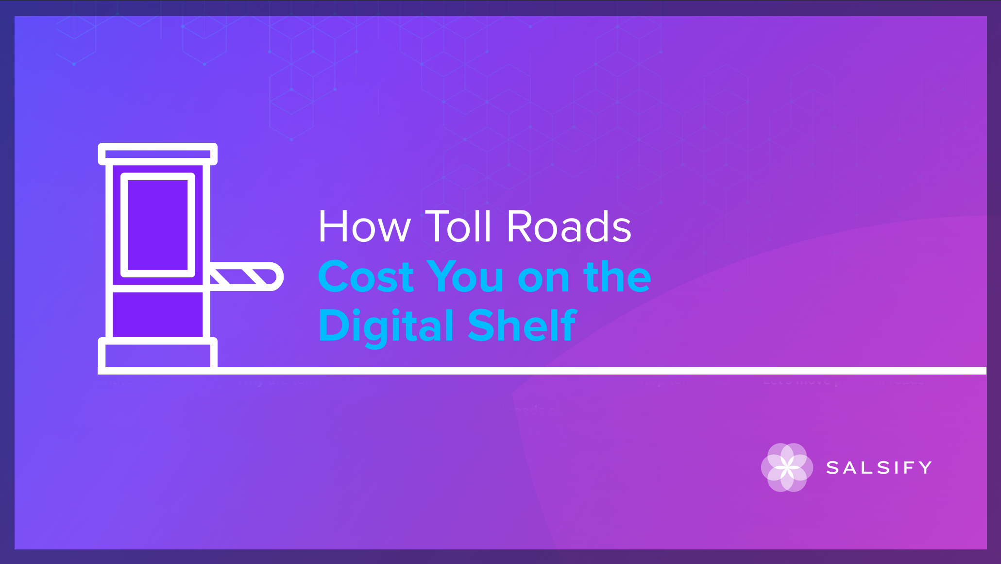 How Toll Roads Cost You on the Digital Shelf