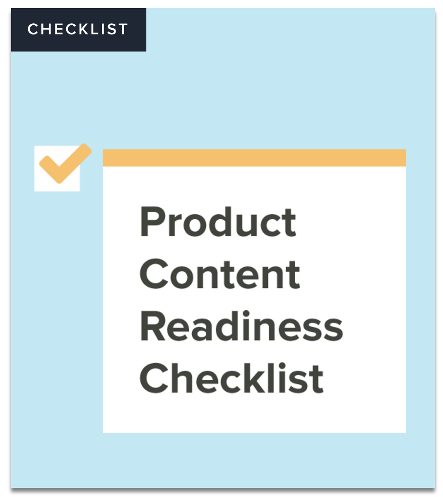 Product Content Readiness Checlist