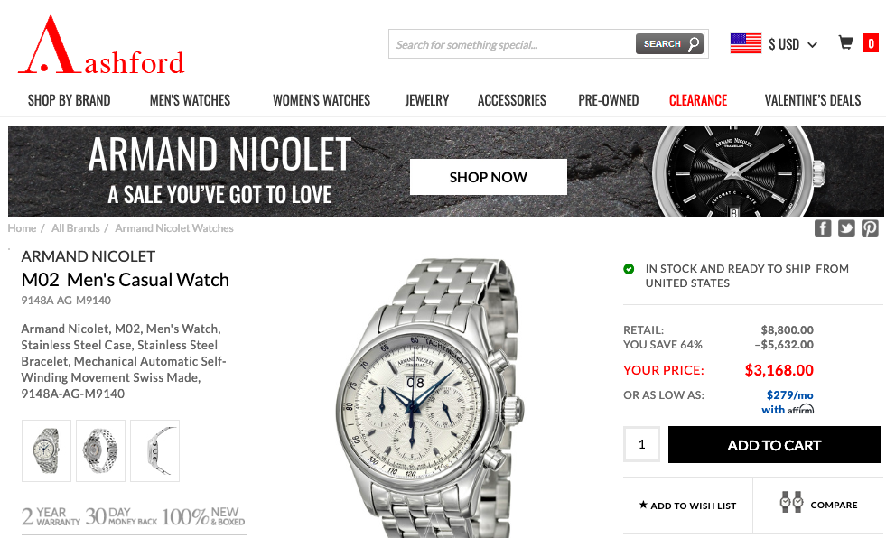 ashford mens watches